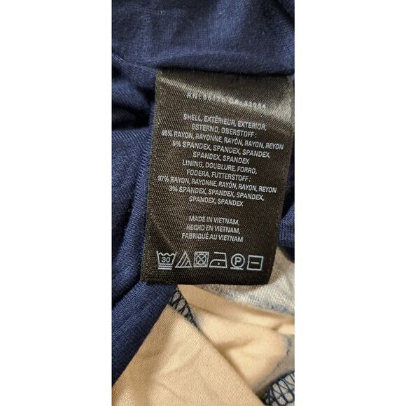 ANTHROPOLOGIE MAEVE Womens Navy Marin Sennebec Fit & Flare Jersey Dress XS - Picture 13 of 13